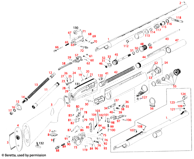 Beretta® 391 Urika Teknys Schematic - Brownells UK