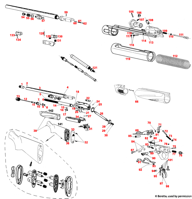 Beretta® A400 Xplor Schematic Brownells UK