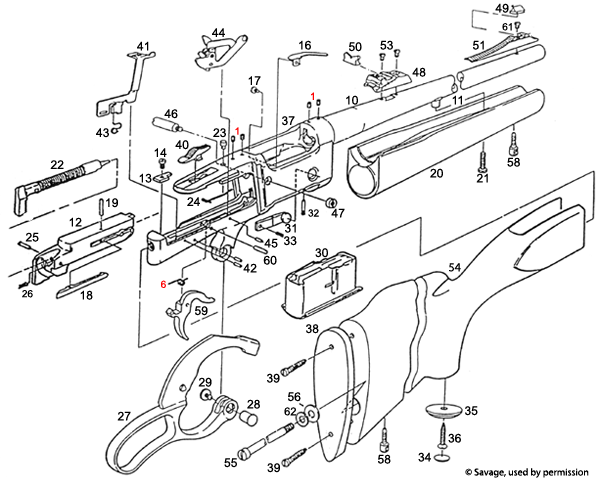 Savage Model 24 Parts Diagram