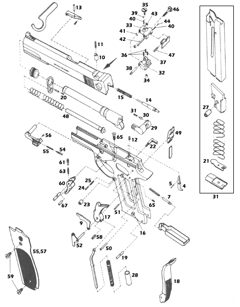 Smith & Wesson® 52 R2 Schematic - Brownells UK