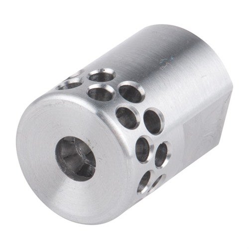 Brownells Short Muzzle Brake 22 Caliber 1 2 28 Ss Silver Brownells Uk