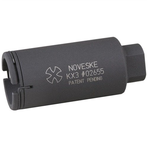 AR-15 NOVESKE RIFLEWORKS KX3 FLASH SUPPRESSOR 22 CALIBER 1/2-28 STEEL  PHOSPHATE - Brownells UK