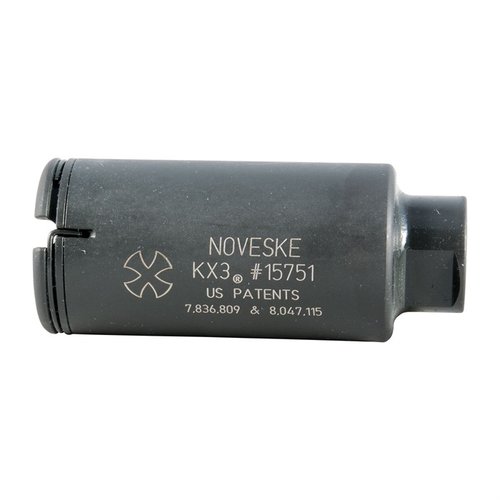 AR-15 NOVESKE RIFLEWORKS KX3 FLASH SUPPRESSOR 30 CALIBER 5/8-24 STEEL  PHOSPHATE - Brownells UK