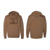 BROWNELLS MENS SADDLE BROWN HOODIE W/ BOX LOGO MD