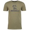 Discover the MENS TRADEMARK T-SHIRT in Light Olive 🌿! Available in sizes XS to 3XL, this stylish tee showcases the Brownells logo.