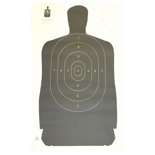 POLICE NATIONAL TARGET B-27 24" BLACK TARGETS 100/PACK - Brownells UK